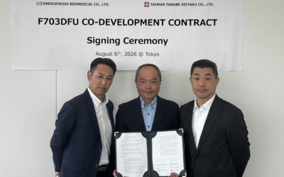 Energenesis Biomedical and Taiwan Tanabe Seiyaku Enter Joint Development Agreement for ENERGI-F703DFU